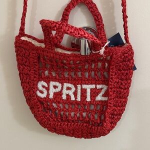 Spritz Vibrant Red Crochet Tote